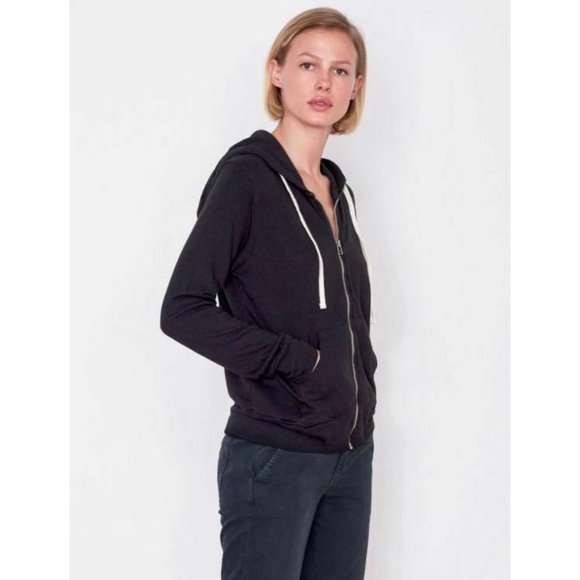 Sundry Tops - Sundry Anthropologie Size Large 3 Zip Hoodie French Terry Jacket in Black NEW